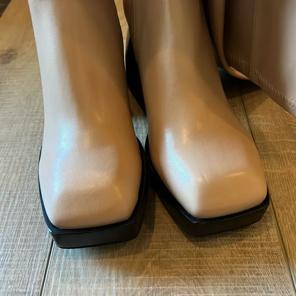 New Free People x Jeffrey Campbell Daphne Second Skin Platform Boots US 10